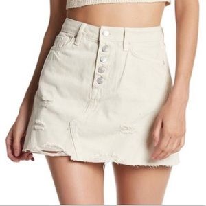Free People “We the Free” White Denim Skirt